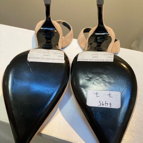 Elyse Walker Los Angeles. Style “Lady”. Sling Back Pumps Size 37 (6.5 US) Tan - Picture 9 of 12